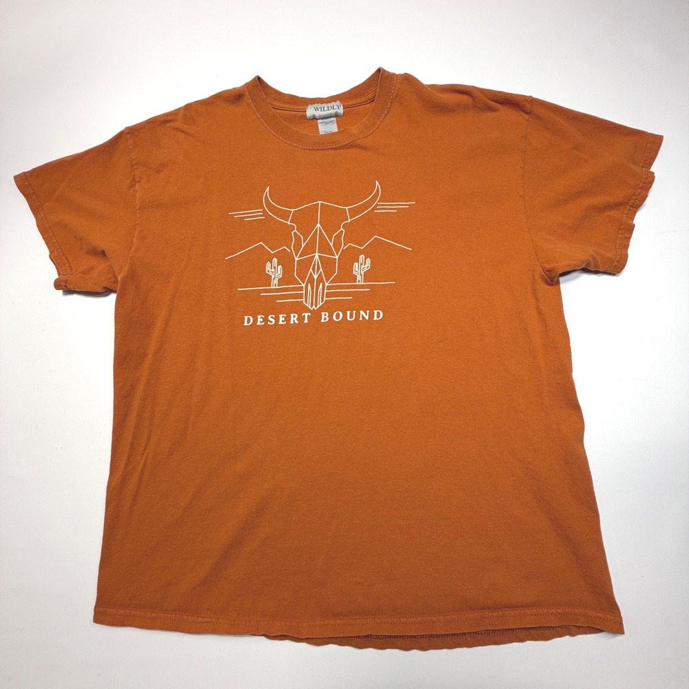 Wildly Desert Bound Graphic Tee Rust Orange Women's XL